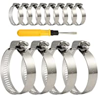 TUPARKA 12Pcs 27mm-51mm Abrazaderas Metalicas Tubo Inoxidable-Justable Flexible Manguera para tubo de gas de casa